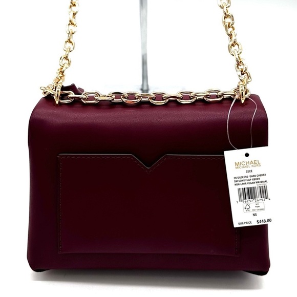 Michael Kors Cece Small Shoulder Bag Dark Cherry (NWT) - Picture 6 of 13